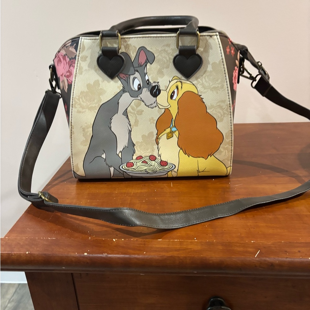 Disney Lady and the Tramp Satchel - Black and Tan